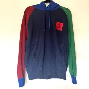 Teddy Fresh Colorblock Hoodie Teddy Patch Navy Red Green Blue Size M